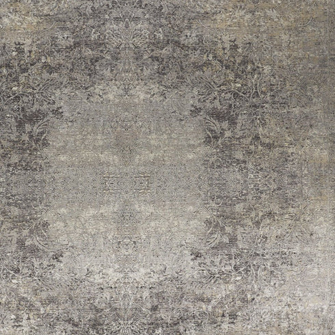 4' X 5' Tan And Gray Oriental Distressed Area Rug